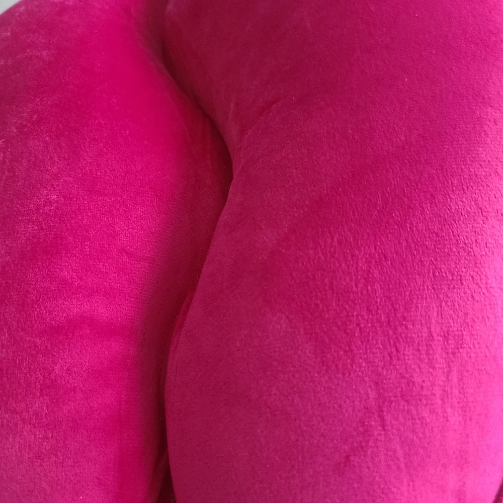 Pink Velvet Lips Throw Pillow